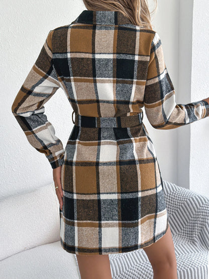 ✨ Vestito Giacca a Quadri con Cintura – Autunno/Inverno 2025 👗🍂