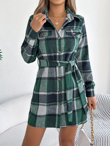 ✨ Vestito Giacca a Quadri con Cintura – Autunno/Inverno 2025 👗🍂