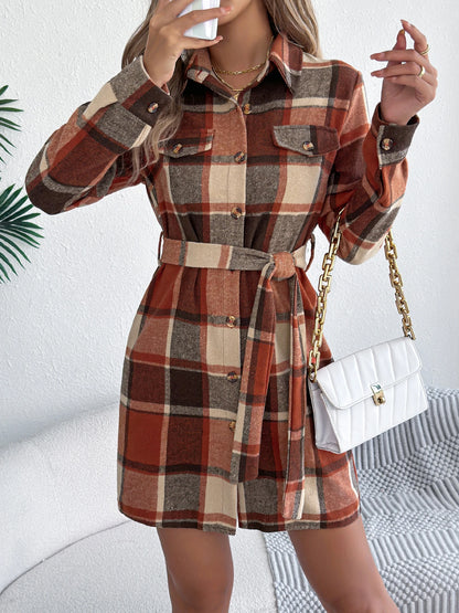 ✨ Vestito Giacca a Quadri con Cintura – Autunno/Inverno 2025 👗🍂