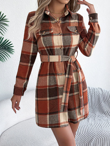 ✨ Vestito Giacca a Quadri con Cintura – Autunno/Inverno 2025 👗🍂