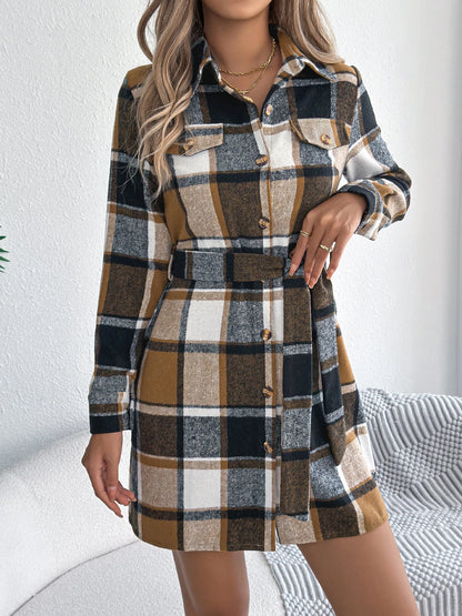 ✨ Vestito Giacca a Quadri con Cintura – Autunno/Inverno 2025 👗🍂