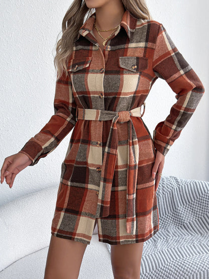 ✨ Vestito Giacca a Quadri con Cintura – Autunno/Inverno 2025 👗🍂